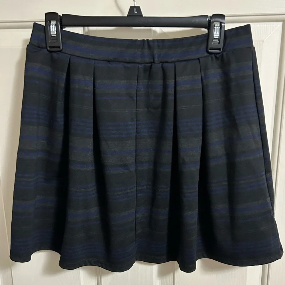 Joe‎ Benbasset Striped Pleated Mini Skirt Size XL